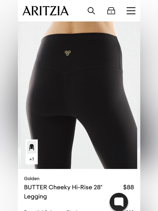 Aritzia Pants - BNWT $88 Aritzia Golden Cheeky Hi-Rise 25” Legging - Black